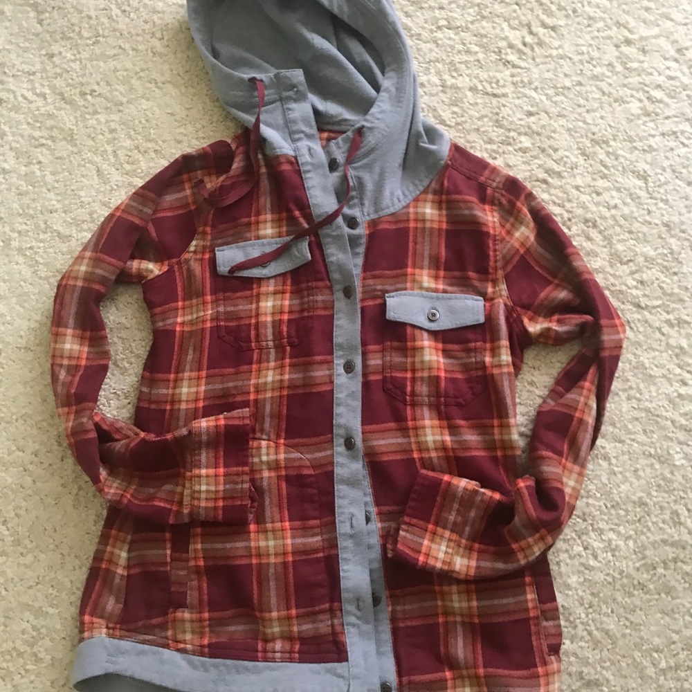 Marmot Reagan flannel top hoodie